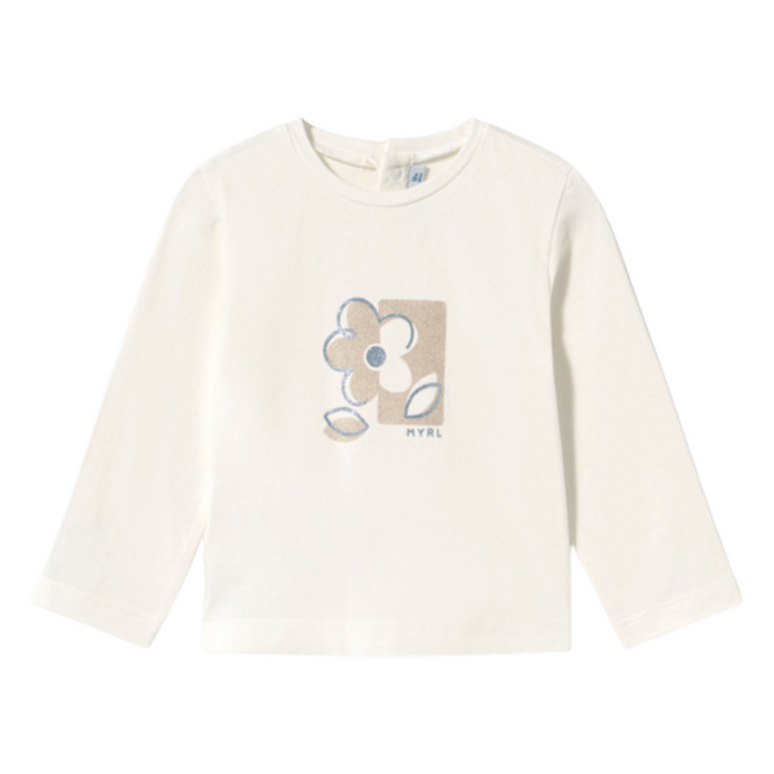 Mayoral - Longsleeve basic t-shirt Natural