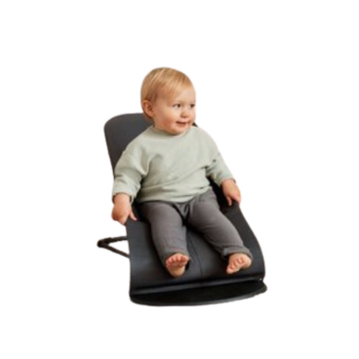 Babybjorn - Wipstoeltje Balance Soft  - Geweven Jersey Donkergrijs Grijs