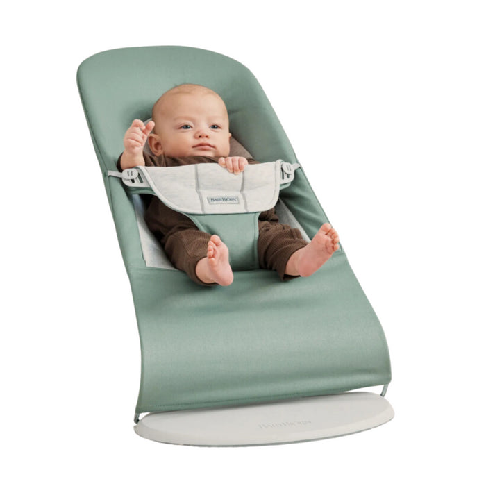 Babybjorn - Wipstoeltje Balance Soft  - Geweven Jersey Lichtsalie Grijs