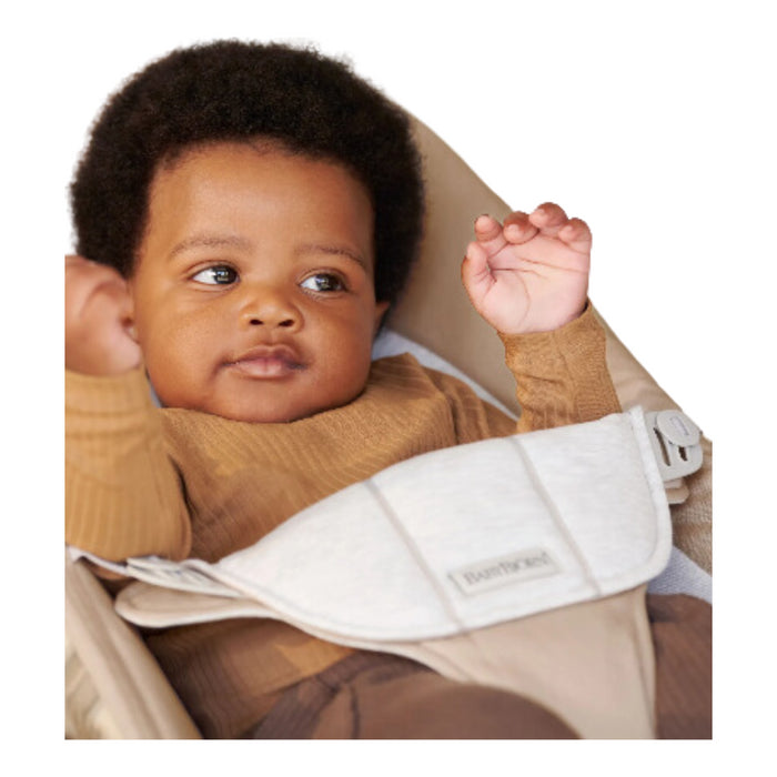 Babybjorn - Wipstoeltje Balance Soft  - Geweven Jersey Beige Grijs