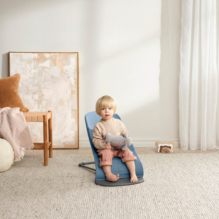 BabyBjorn - Wipstoeltje Bliss - Geweven Mélange Blauw