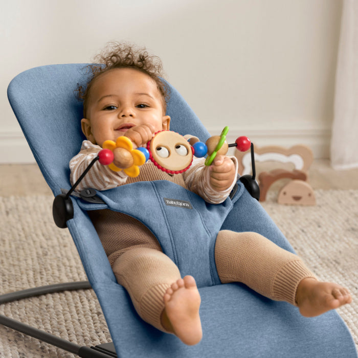 BabyBjorn - Wipstoeltje Bliss - Geweven Mélange Blauw