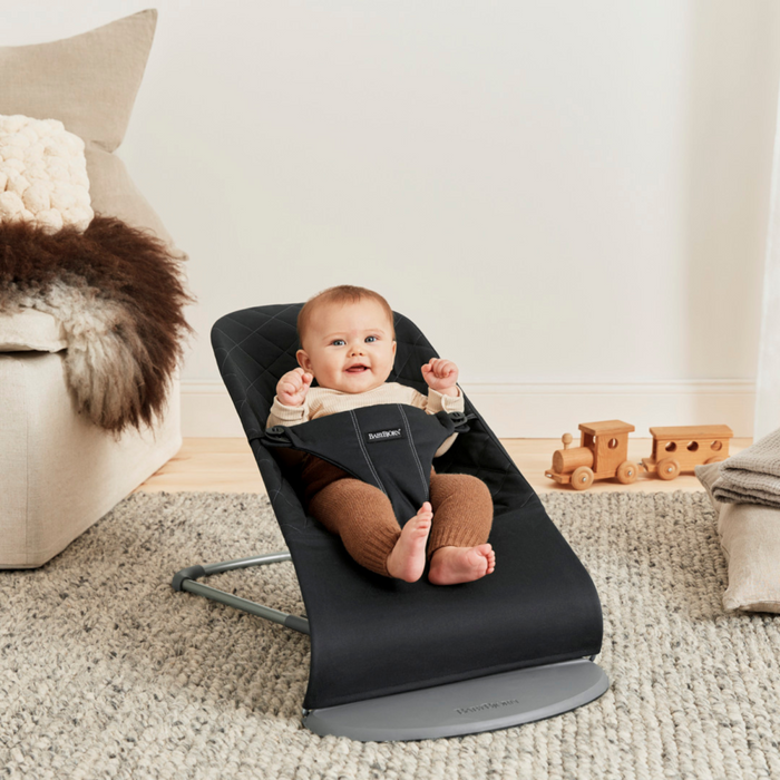 Babybjorn - Wipstoeltje Bliss  - Geweven klassiek quilt Zwart