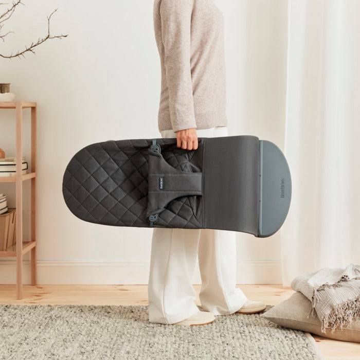 Babybjorn - Wipstoeltje Bliss  - Geweven klassiek quilt Antraciet