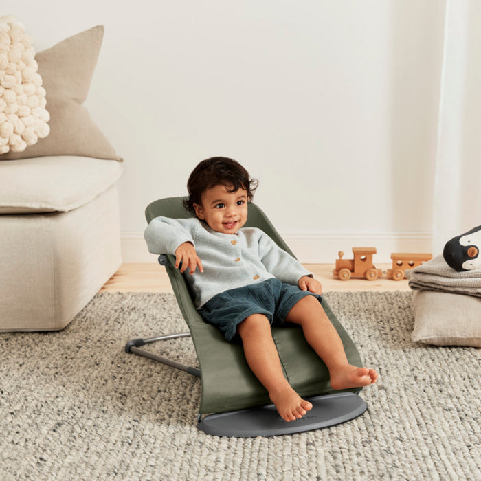 Babybjorn - Wipstoeltje Bliss  - Geweven Kroonblad quilt Donkergroen