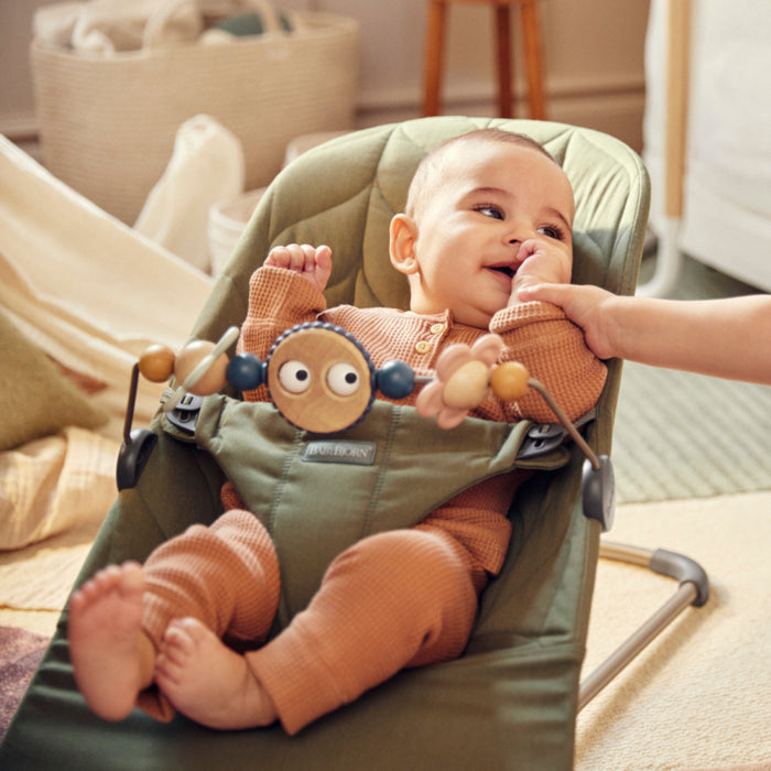 Babybjorn - Wipstoeltje Bliss  - Geweven Kroonblad quilt Donkergroen