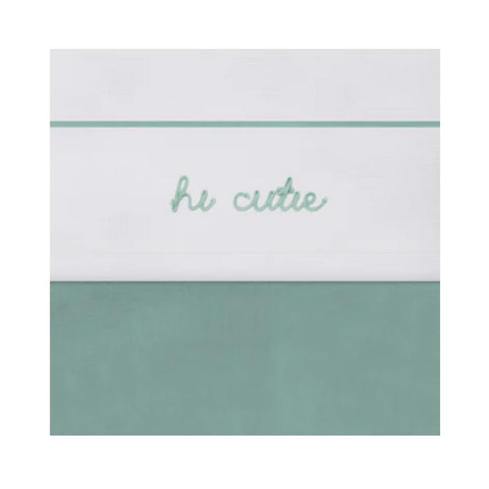 Jollein- Laken Wieg 75x100cm Hi cutie - Ash Green