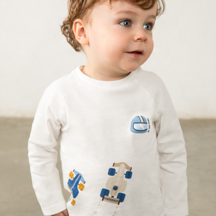 Mayoral - Longsleeve t-shirt racing Cream