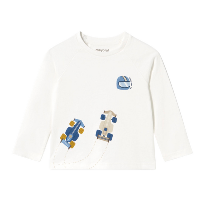 Mayoral - Longsleeve t-shirt racing Cream