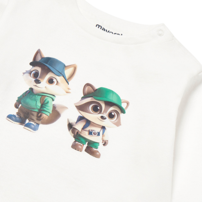 Mayoral - Longsleeve t-shirt friends Cream