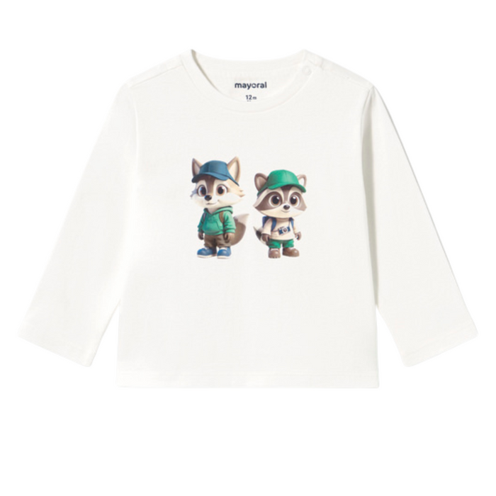 Mayoral - Longsleeve t-shirt friends Cream