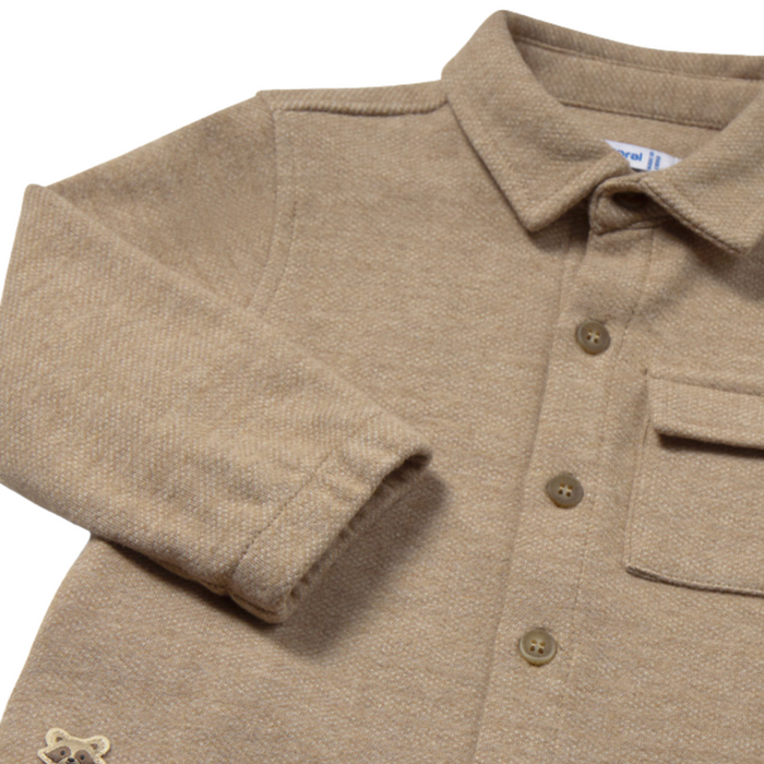 Mayoral - Comfort-knit overshirt Truffle