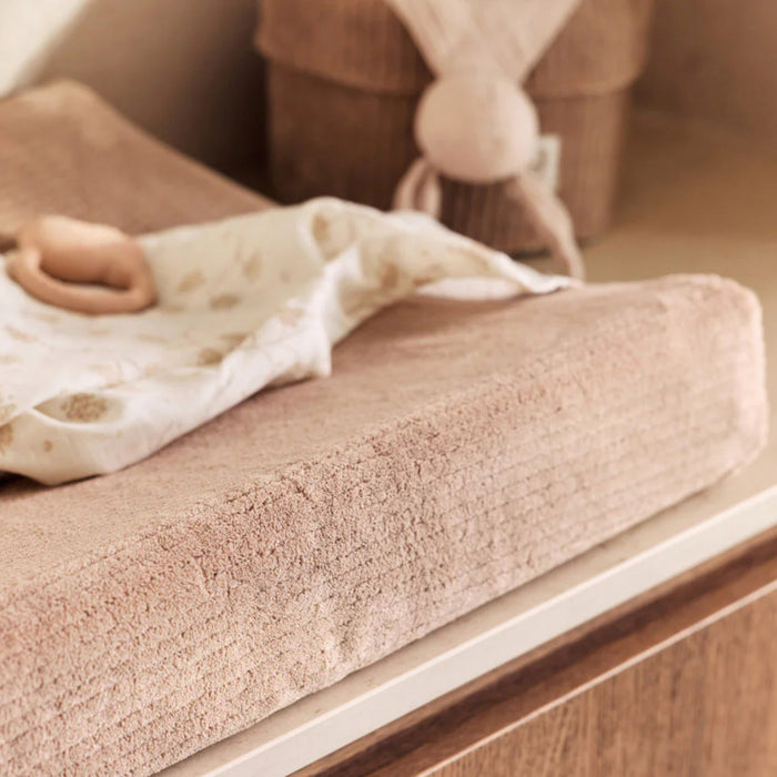 Jollein - Aankleedkussenhoes 50x70cm Cloudy Rib Milky coffee