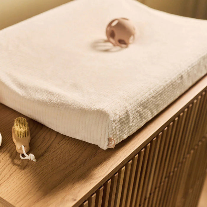 Jollein - Aankleedkussenhoes 50x70cm Cloudy Rib Oatmeal