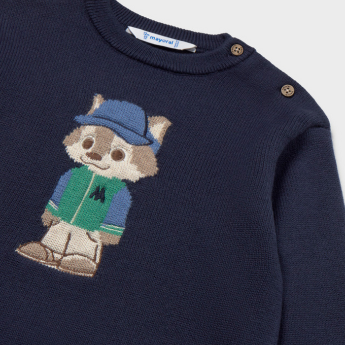 Mayoral - Character intarsia sweater Blue