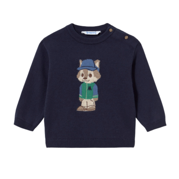 Mayoral - Character intarsia sweater Blue