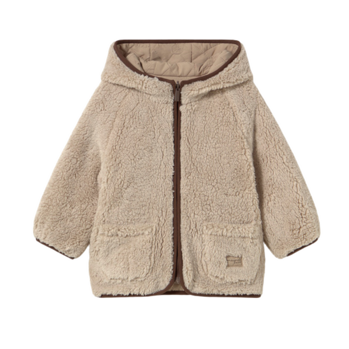 Mayoral - Reversible shearling coat Hazelnut