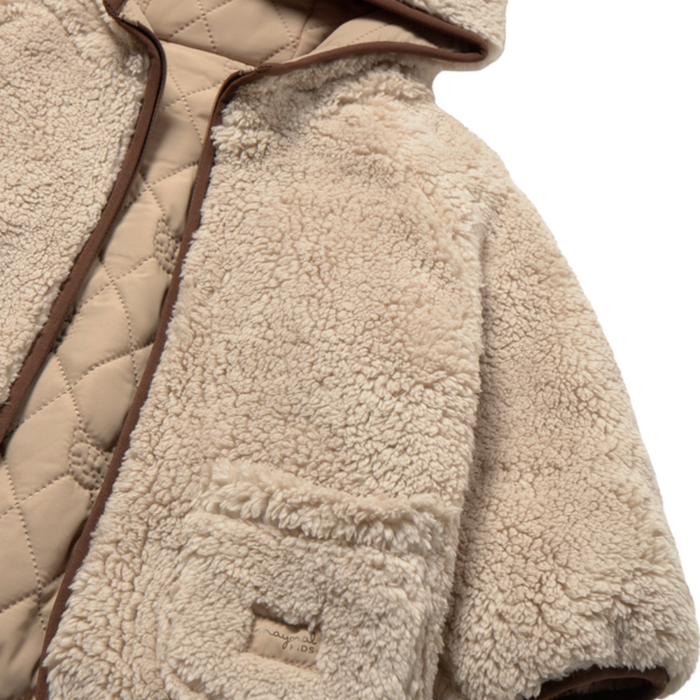 Mayoral - Reversible shearling coat Hazelnut