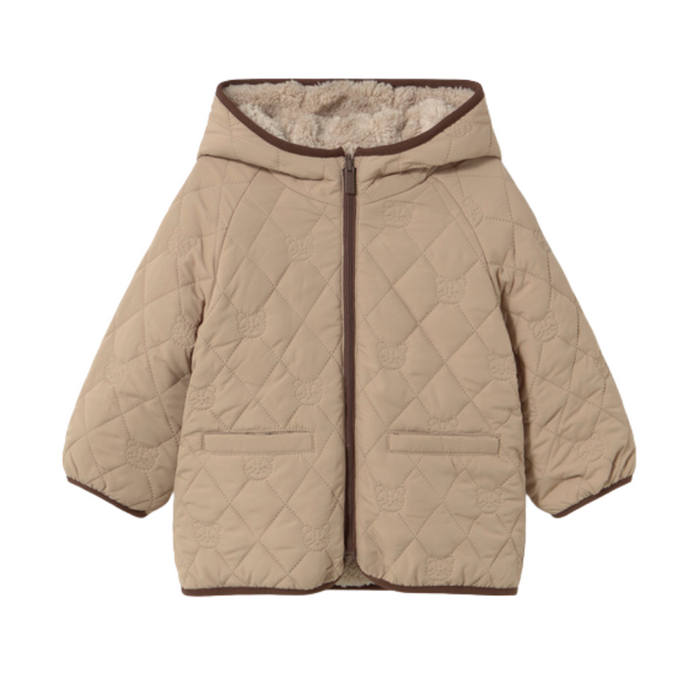 Mayoral - Reversible shearling coat Hazelnut
