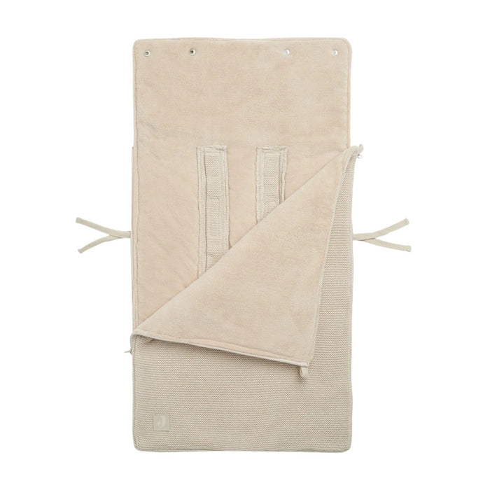 Jollein - Voetenzak groep 0+ 3/5 punts gordel Basic Knit - Nougat