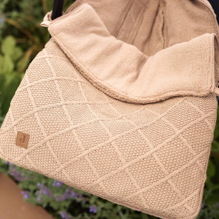 Jollein - Voetenzak groep 0+ - Check Knit Biscuit