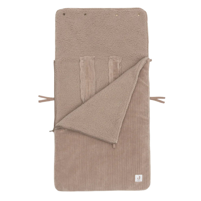 Jollein - Voetenzak groep 0+ 3/5 punts gordel Cloudy Rib Milky Coffee