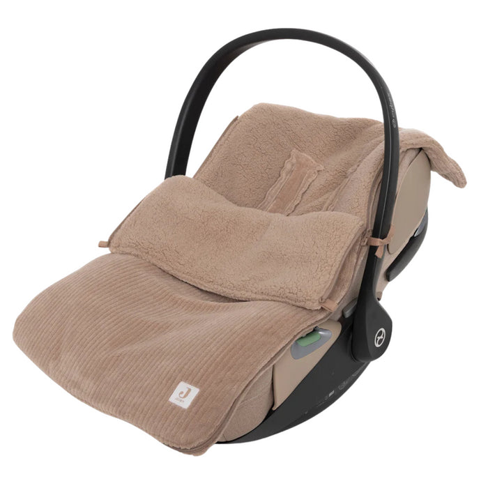 Jollein - Voetenzak groep 0+ 3/5 punts gordel Cloudy Rib Milky Coffee