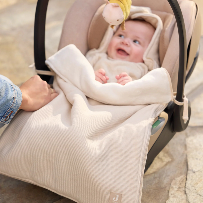 Jollein - Voetenzak groep 0+ 3/5 punts gordel Little Waffle Sand