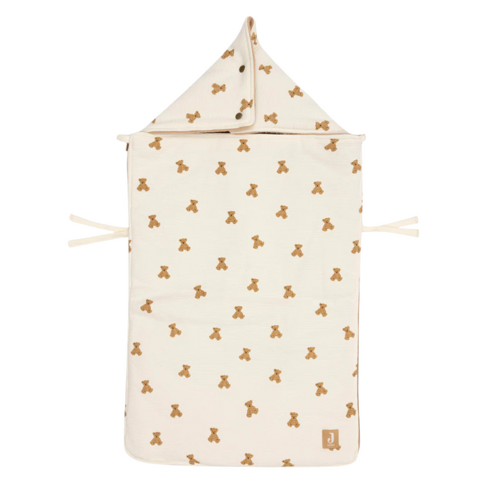 Jollein - Voetenzak groep 0+ 3/5 punts gordel Mini Teddy Bear Waffle