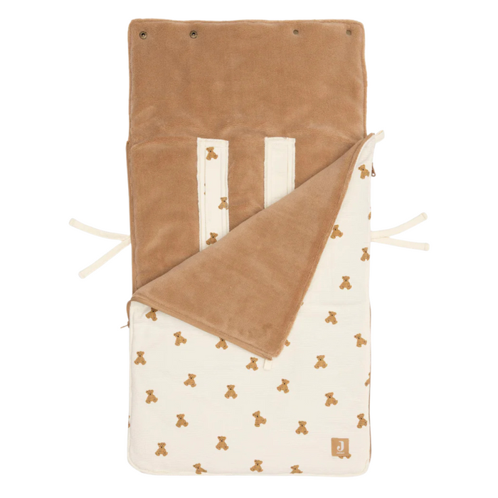 Jollein - Voetenzak groep 0+ 3/5 punts gordel Mini Teddy Bear Waffle