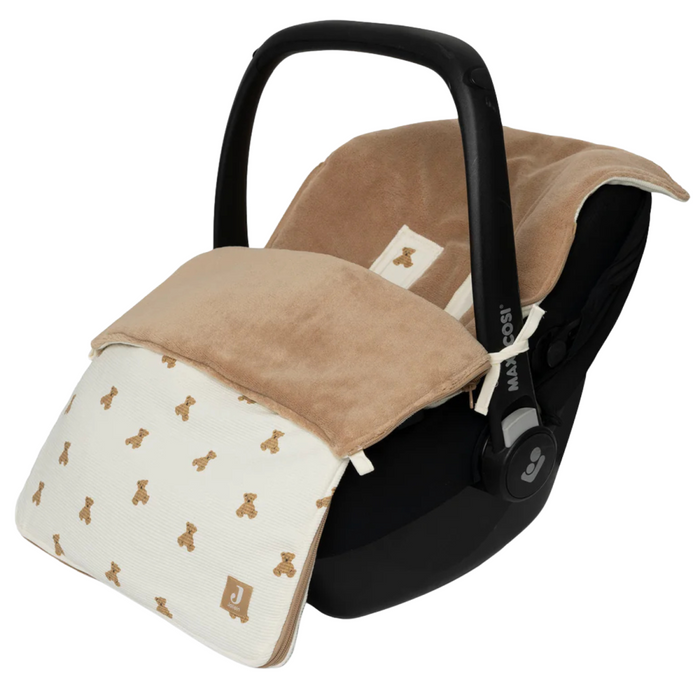 Jollein - Voetenzak groep 0+ 3/5 punts gordel Mini Teddy Bear Waffle