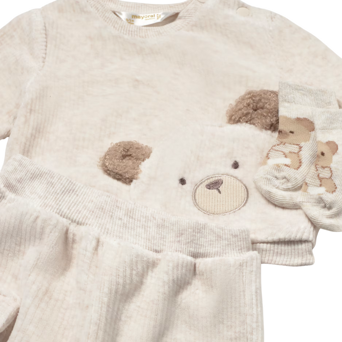 Mayoral - 2-pc corduroy knit tracksuit H. Milk