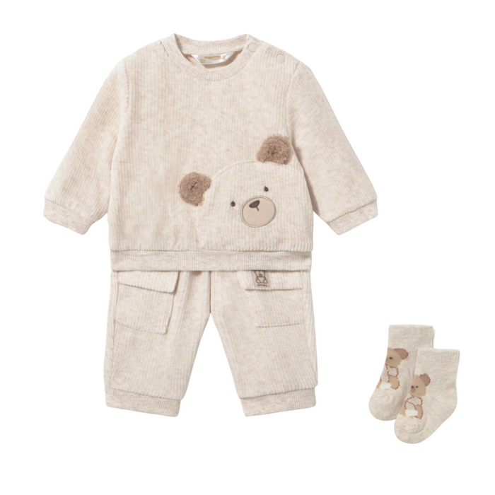Mayoral - 2-pc corduroy knit tracksuit H. Milk