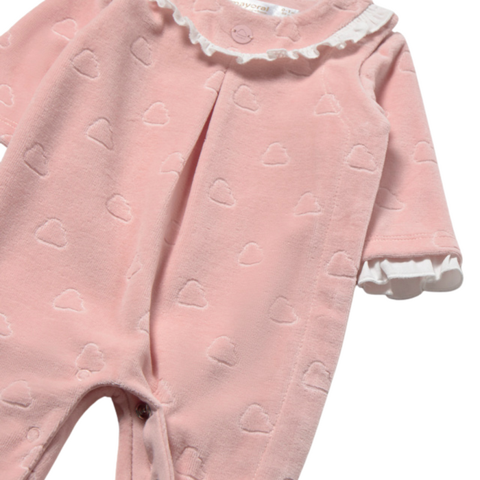 Mayoral - Velour dressy pyjama Baby Rose