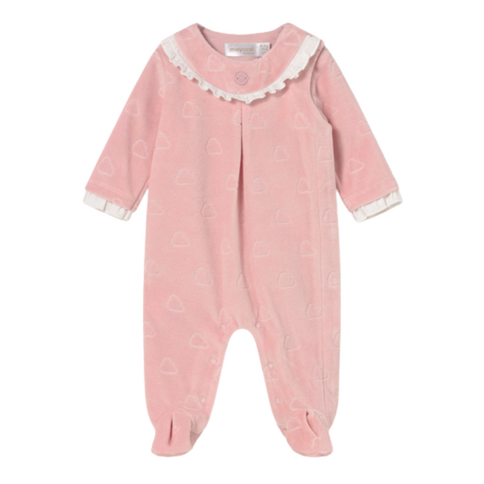 Mayoral - Velour dressy pyjama Baby Rose