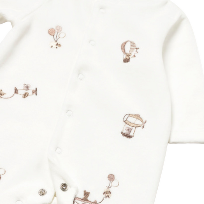Mayoral - 2 Pcs velour onesie H. Mocha