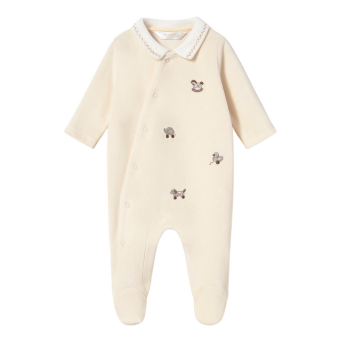 Mayoral - Velour Onesie Pottery