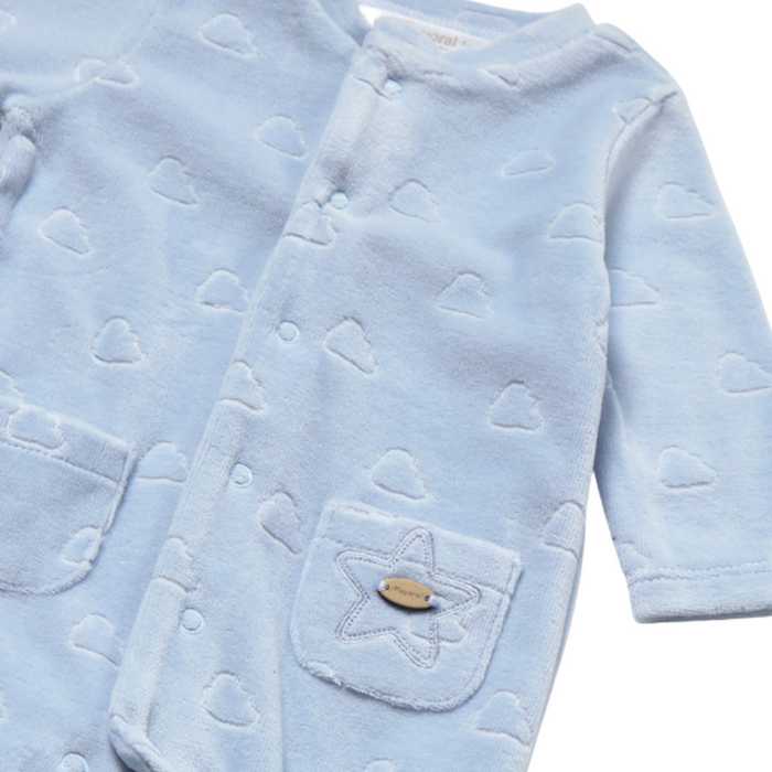 Mayoral - Velour onesie Sky