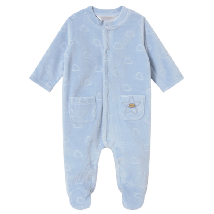 Mayoral - Velour onesie Sky