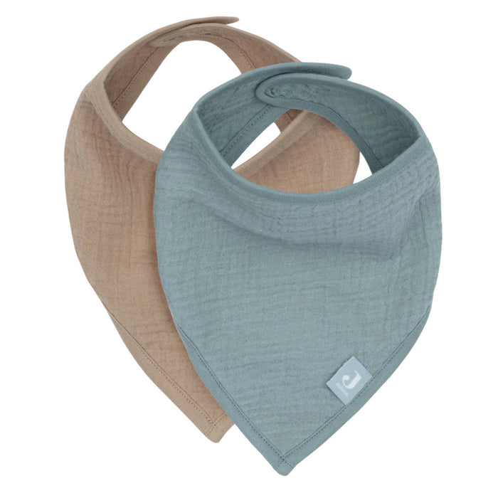 Jollein - Slab Bandana Hydrofiel Sea Green/Biscuit (2pack)