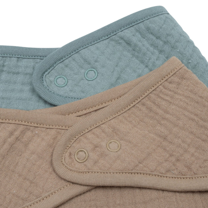 Jollein - Slab Bandana Hydrofiel Sea Green/Biscuit (2pack)