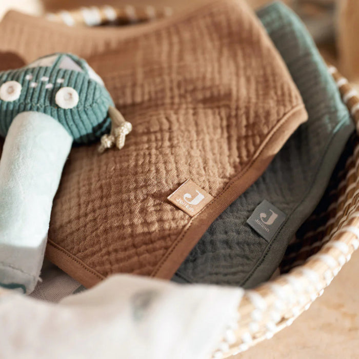 Jollein - Slab Bandana Hydrofiel Sea Green/Biscuit (2pack)