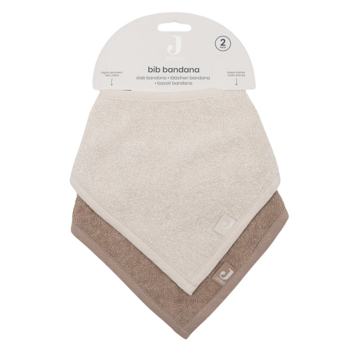 Jollein - Slab Bandana Soft Sand/Milky Coffee (2pack)