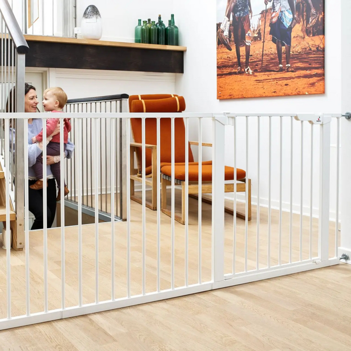 Babydan - Asta deurhekje metaal - Extra wide - Wit (177.8cm - 183cm)