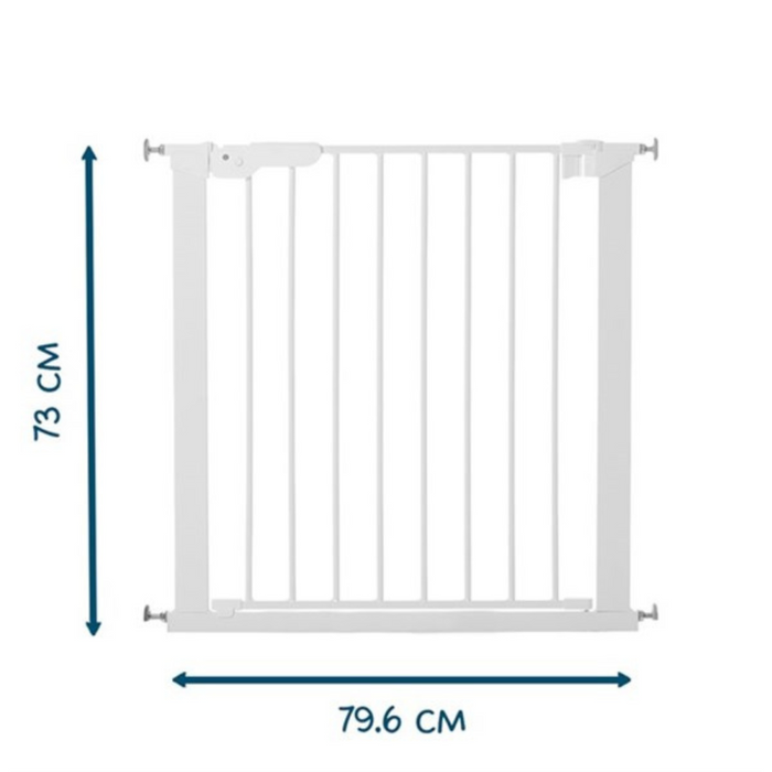 Babydan - Asta deurhekje metaal - Wit (zonder verlengstukken) (73.5cm - 79.6cm)
