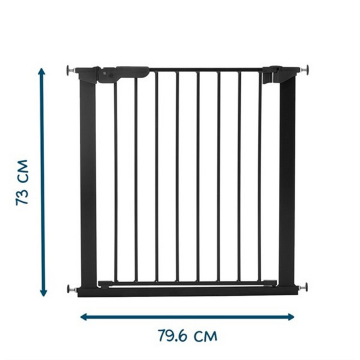 Babydan - Asta deurhekje metaal - Zwart (Zonder verlengstukken) (73.5cm - 79.6cm)