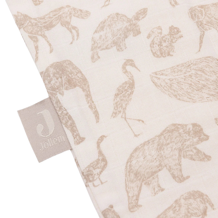 Jollein - Slaapzak Hydrofiel Animals Nougat (TOG 0.5)