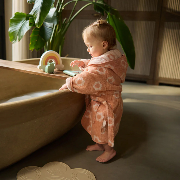 Jollein - Badjas Badstof Jacquard - Flower (1-2 jaar)