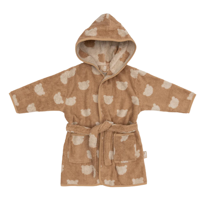 Jollein - Badjas Badstof Jacquard - Teddy Bear (1-2 jaar)