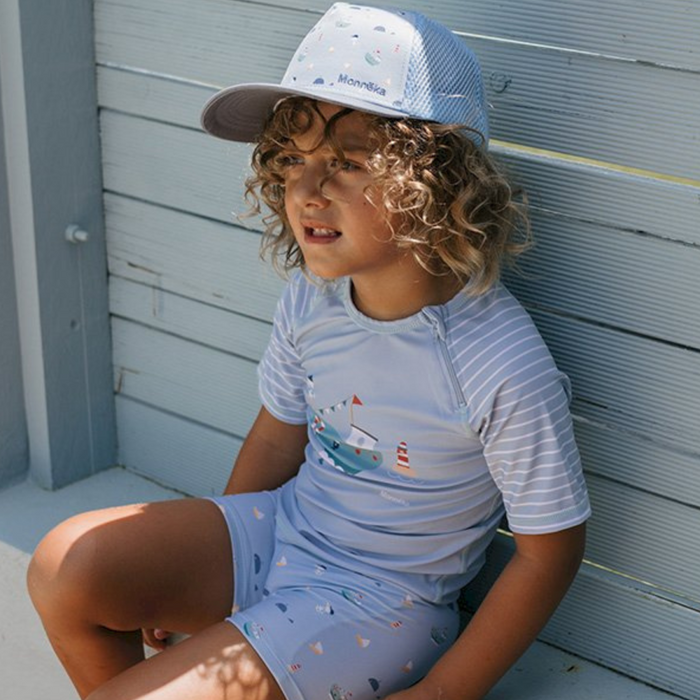 Tutete - Sun protection t-shirt met zee print (4-5 jaar)